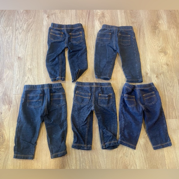 Set of jeans, 12 months, 5 pairs, dark blue bundle - Picture 2 of 2